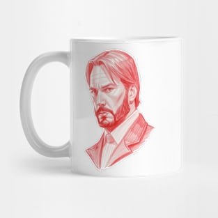 John Wick's Face Sketch Mug